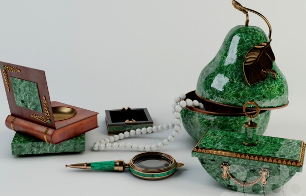 набор малахитовый