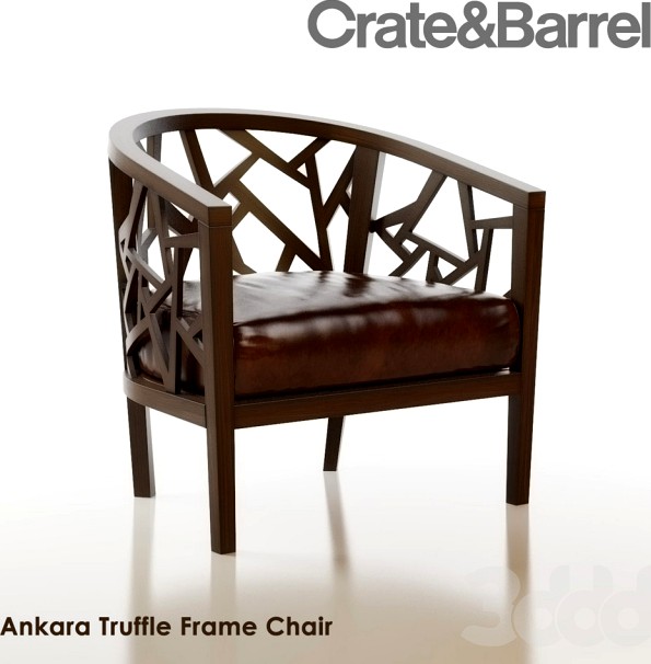 Crate&amp;Barrel Ankara Truffle Frame Chair