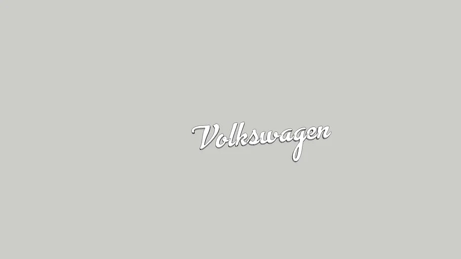 Volkswagen 3d Text- font ( Advertising Script )