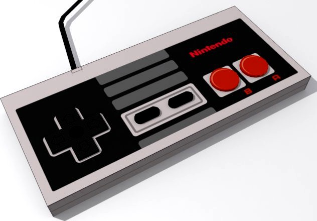 Nintendo Entertainment System Controller 3D Model