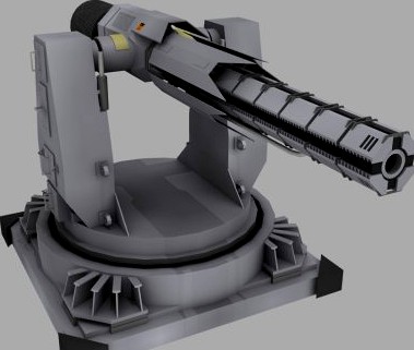 Railgun turret 3D Model