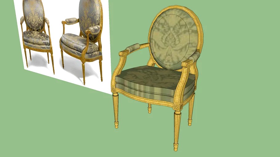 Chair Armchair Round Back Louis XVI Neoclassical Late Georgian George III