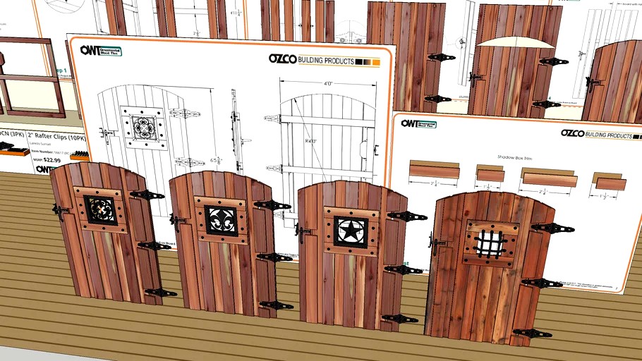 OZCO (OWT-Ornamental Wood Ties) Project #412 – Cedar Board on Board Wood Gate