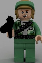 Endor Rebel Trooper with Gun 3D Model