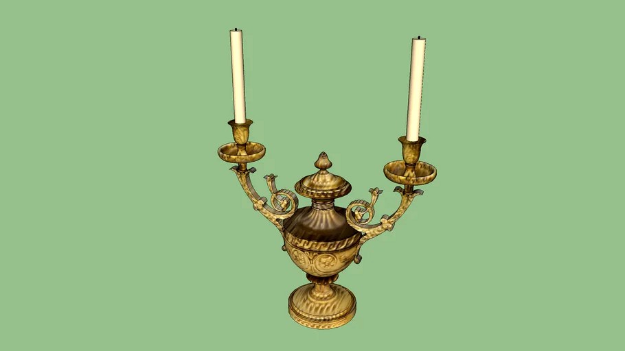 Candelabra Candlestick Candle Holder Gold Neoclassical Robert Adam