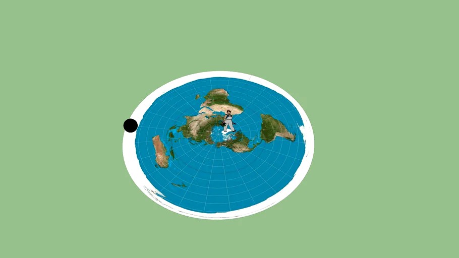 flat earth map