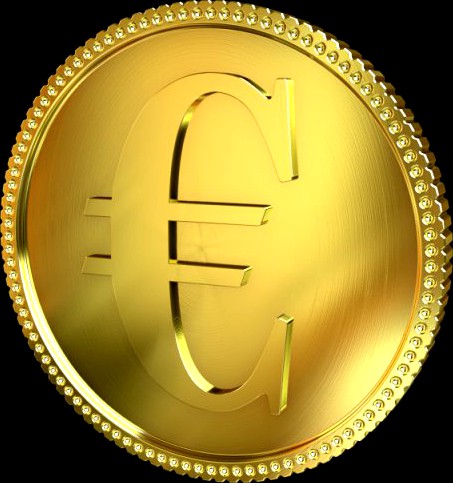 Euro Golden Coin 3D Model