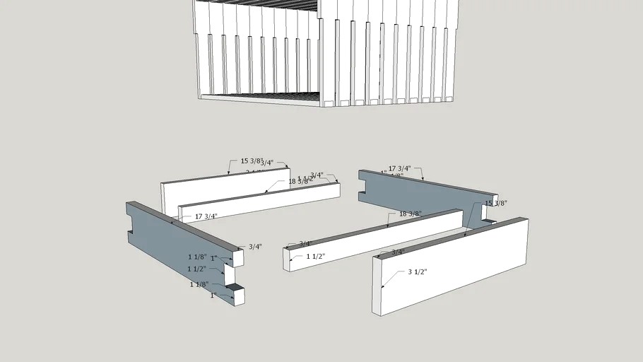 10 Langstroth frame assembly jig (exploded)
