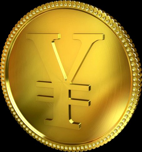 Yen Golden Coin 3D Model
