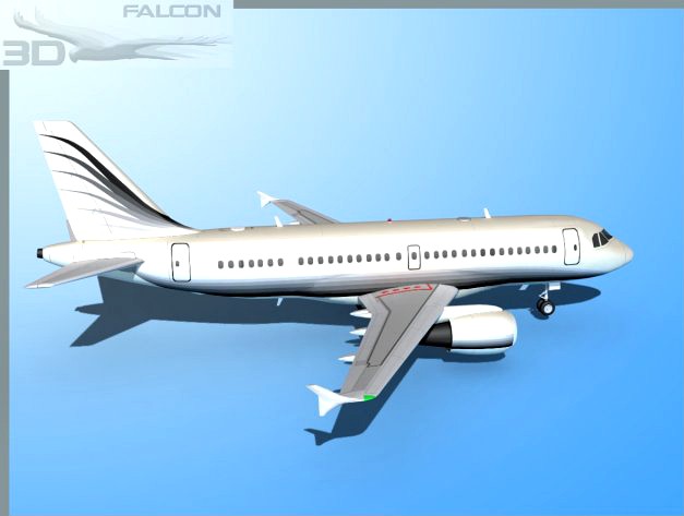 Falcon3D A319 Corporate 3 3D Model