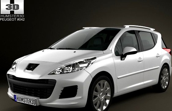Peugeot 207 SW 2012 3D Model