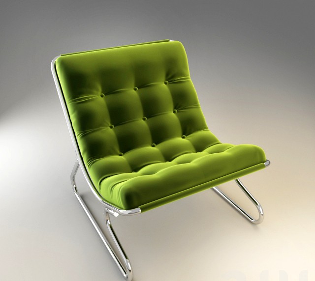 mid century green highlights chair