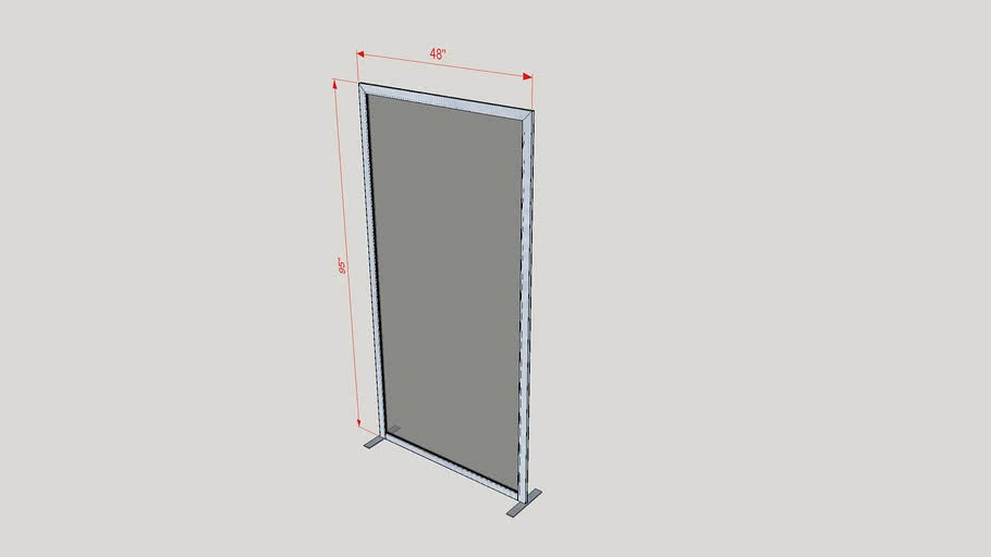 COVID-19 Cloison de protection mobile AX01-48a