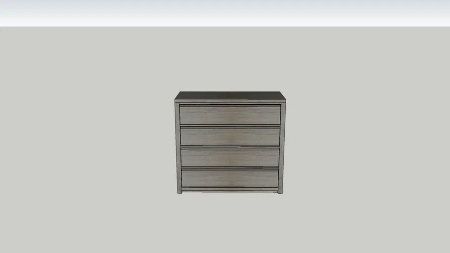 Restoration Hardware BEZIER 4DRAWER DRESSER 3d model