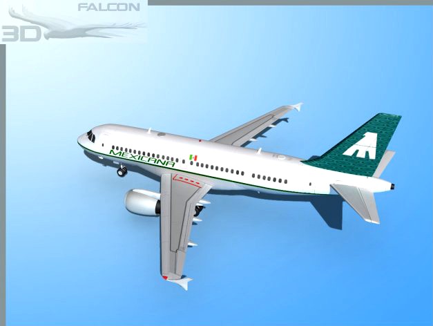 Falcon3D  A319 Mexicana Airlines 3D Model