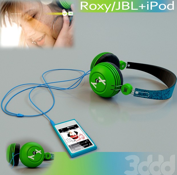 iPod nano с наушниками Roxy/JBL