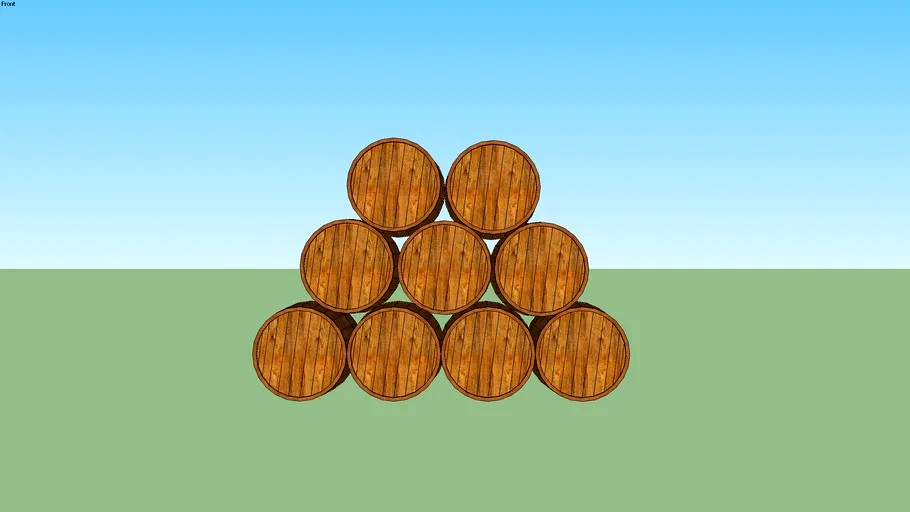 A Stack Of Barrels