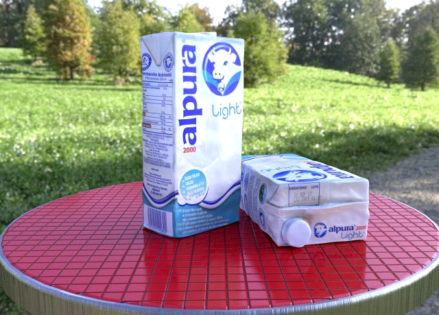 MILK BOX caja de leche alpura 3D Model