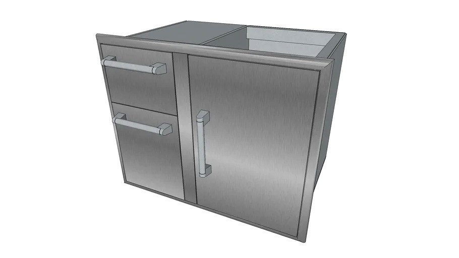 31″ Combination Storage: Door And Drawers Cabinet - Coyote Outdoor Living, Inc.