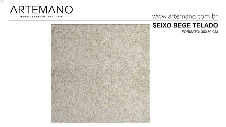 Seixos telado 30x30cm da Artemano revestimentos