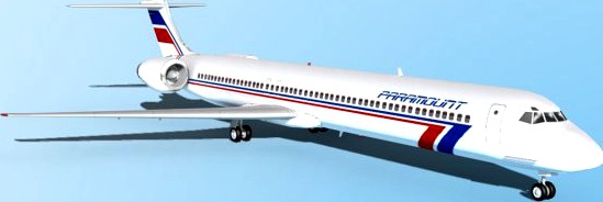 Falcon3D MD 80 Paramount Airlines 3D Model