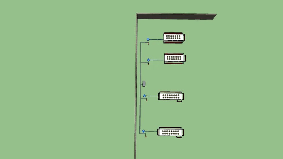 Wet wall Evaporative Cooling System 3d model