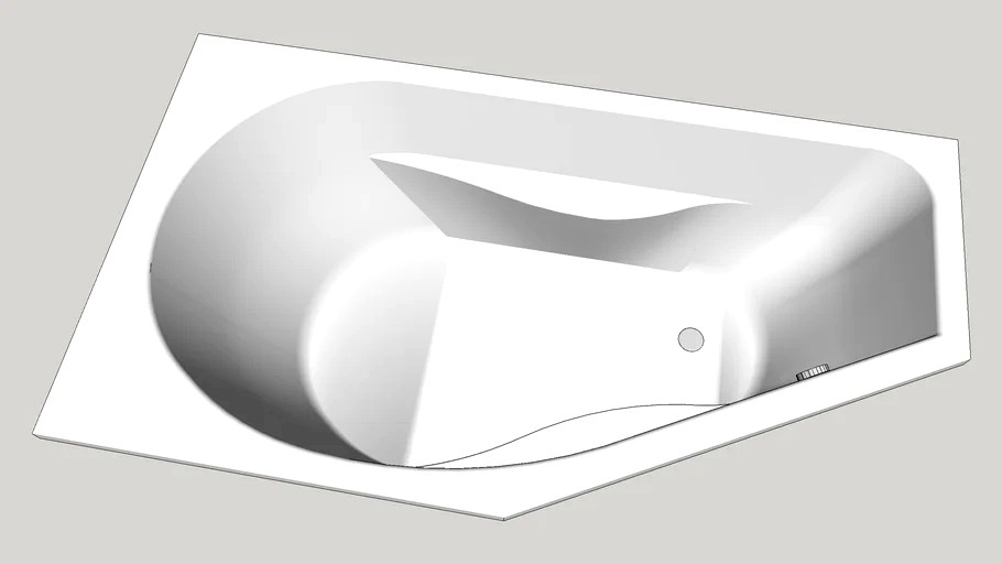 Wisa tirano corner bathtub. 160x90cm