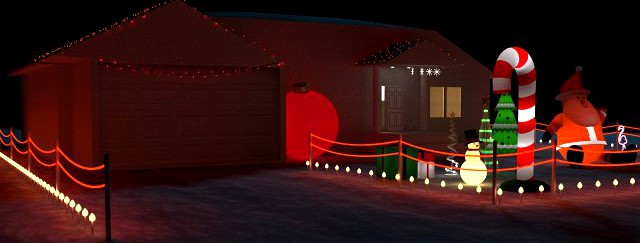 Christmas house bundle 3D Model