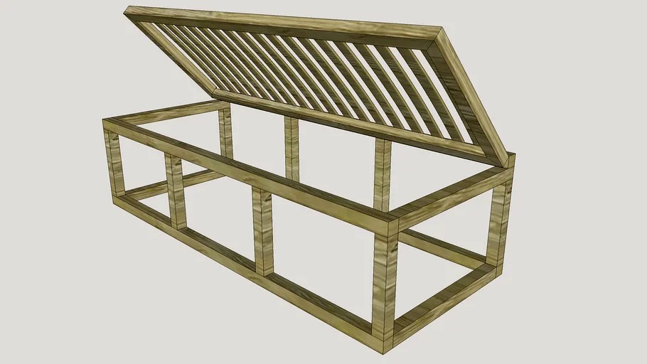 Camper Van Bench Seat 3d model