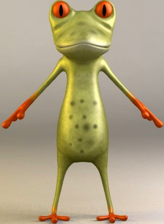 Cartoon Frog 3D Model