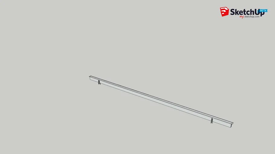 CONTINUOUS ROD RECESSED 2m MINIMAL outdoor lighting 3d model