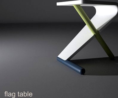 Flag table 3D Model