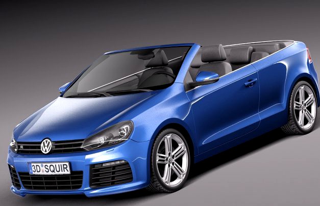 Volkswagen Golf R Convertible 2014 3D Model