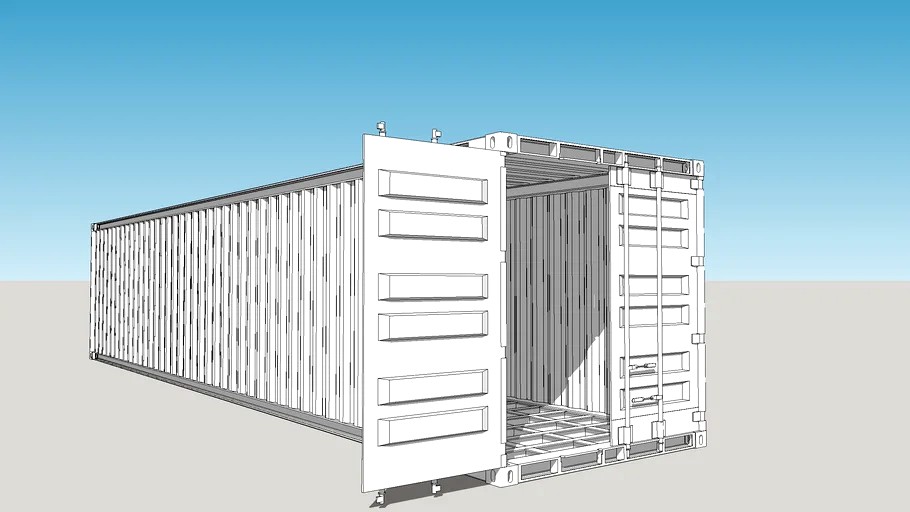 Shipping Container 40 ft. 3d model