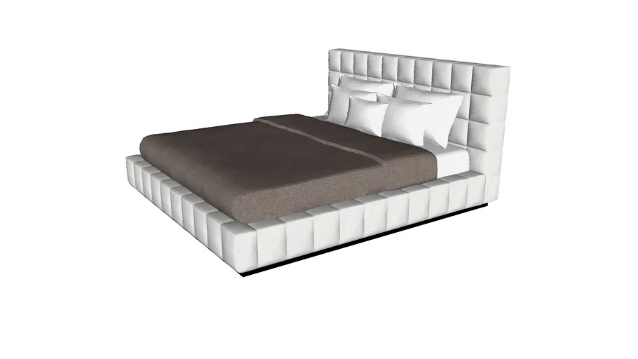 Thompson King Bed in White Eco Leather by Modloft