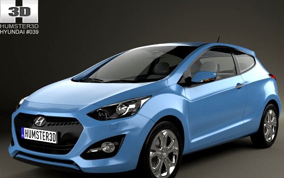 Hyundai i30 3door hatchback 2013 3D Model