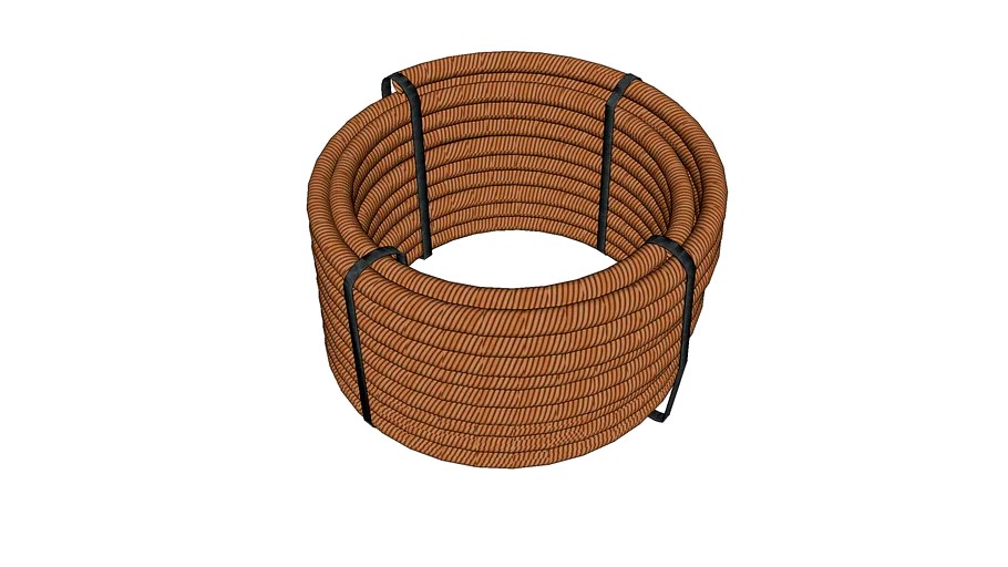 CORRUGATED BROWN TUBE ROLL FOR CABLE PASSAGE 32 mm