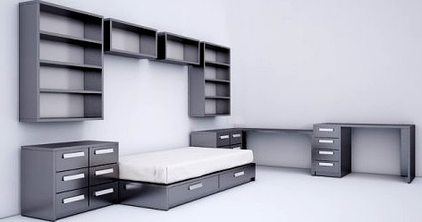 Children furniture bedroom 3D Model
