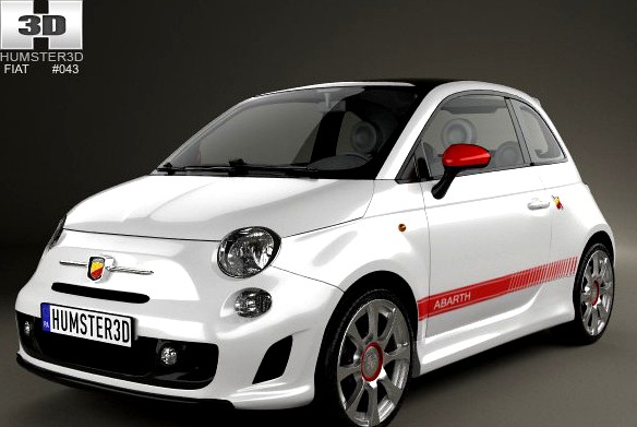 Fiat 500 Abarth 2012 3D Model