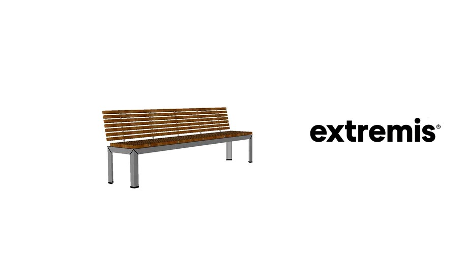 Extempore bench + backrest - 225 cm