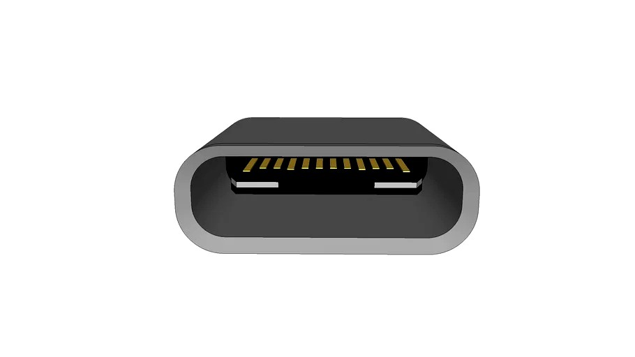 USB Type-C / Thunderbolt 3 Receptacle (Flattened Sides)