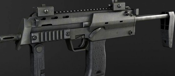 MP7A1 submachine gun 3D Model