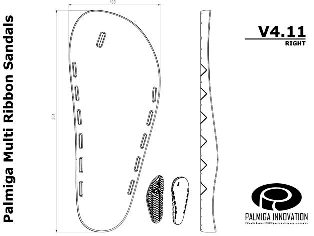 Palmiga Multi Ribbon Sandals V4.11 by Palmiga