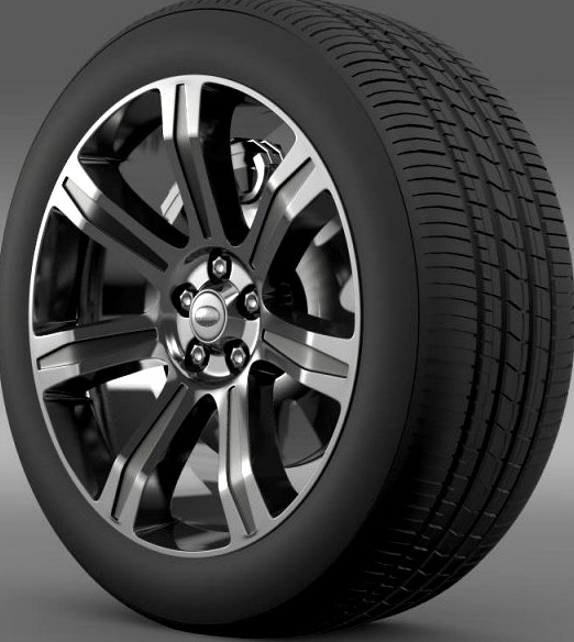 RangeRover Autobiography black wheel 3D Model