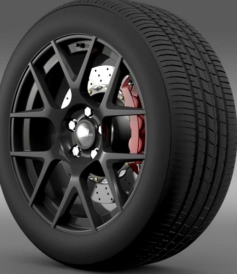 Dodge Challenger RT Shaker wheel 2015 3D Model