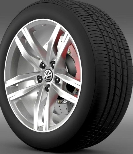 Volkswagen Golf TDI wheel 3D Model