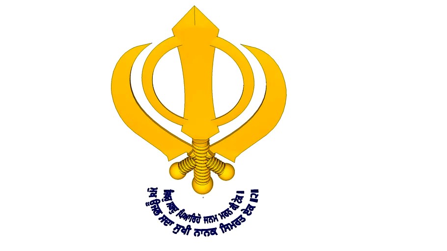 Sikh Symbol (Khanda) in 3D