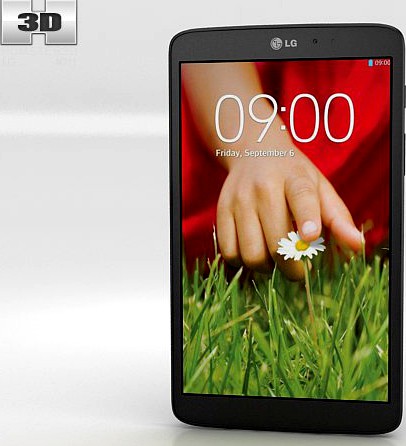 LG G Pad 8 inch Black 3D Model