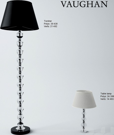 Vaughan floor lamp and Vaughan table lamp