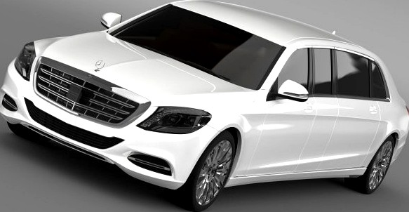 Mercedes Benz S Klasse Pullman Limousine 2016 3D Model